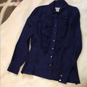 Oscar de la rents silk blouse